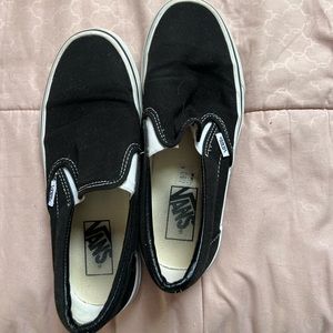 Black size 8 slip-on Vans
